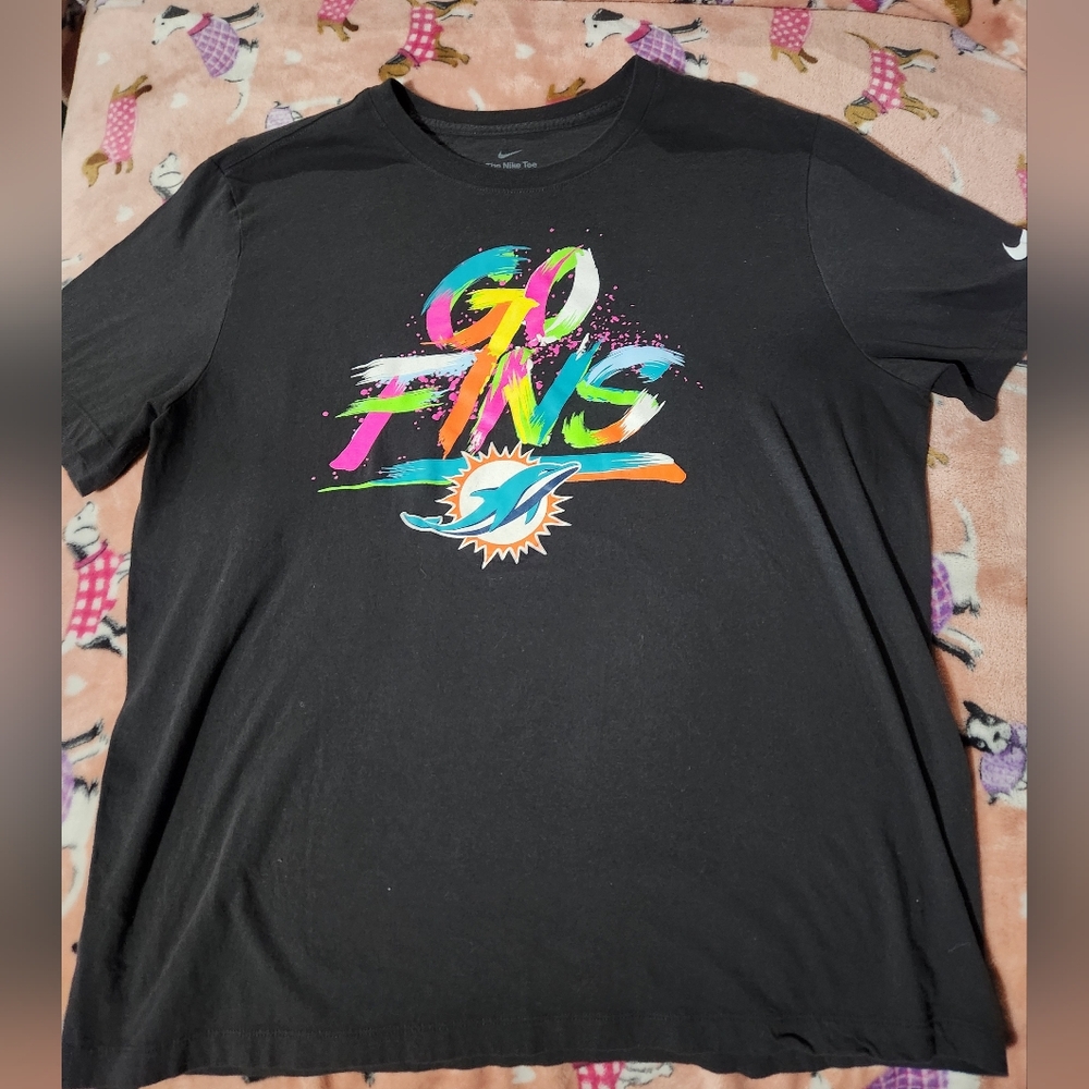 Nike Black Miami Dolphins T-Shirt Size XL